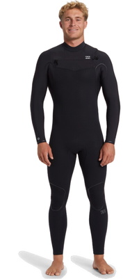 2025 Billabong Mens Furnace Natural 5/4mm Chest Zip Wetsuit ABYW100260 - Black